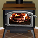 Sierra S2300 Leg Base Wood Stove Nickel