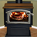 Sierra S2300 Pedestal Base Wood Stove Nickel