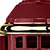 Porcelain Enamel Burgundy Red Gold Trim